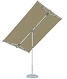 Suncomfort by Glatz Sonnenschirm Flex Roof, off grey, 210 x 150 cm rechteckig, Gestell Aluminium, Bespannung Polyester, 5.3 kg