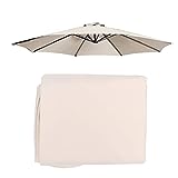 Cabilock Bezug für Sonnenschirm UV-Schutz aus Polyester 8 Kiele für Outdoor-Tische Baldachin Ersatzbezug für Sonnenschirm (Beige)